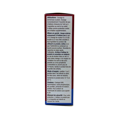 Product details, ingredients, directions, and warnings for Alcon Systane Gel Anytime Protection Lubricant Eye Gel in French