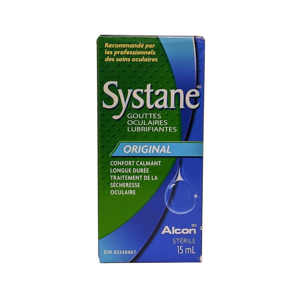French product label for Alcon Systane Original Lubricant Eye Drops