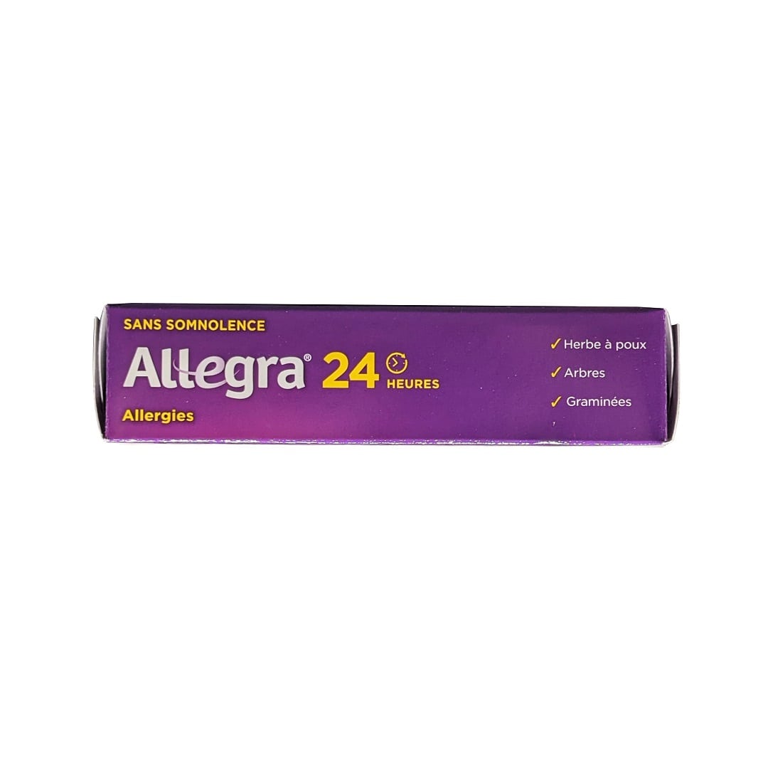 Features for Allegra Non Drowsy 24-hour Relief Fexofenadine Hydrochloride 120 mg (12 tablets) in French