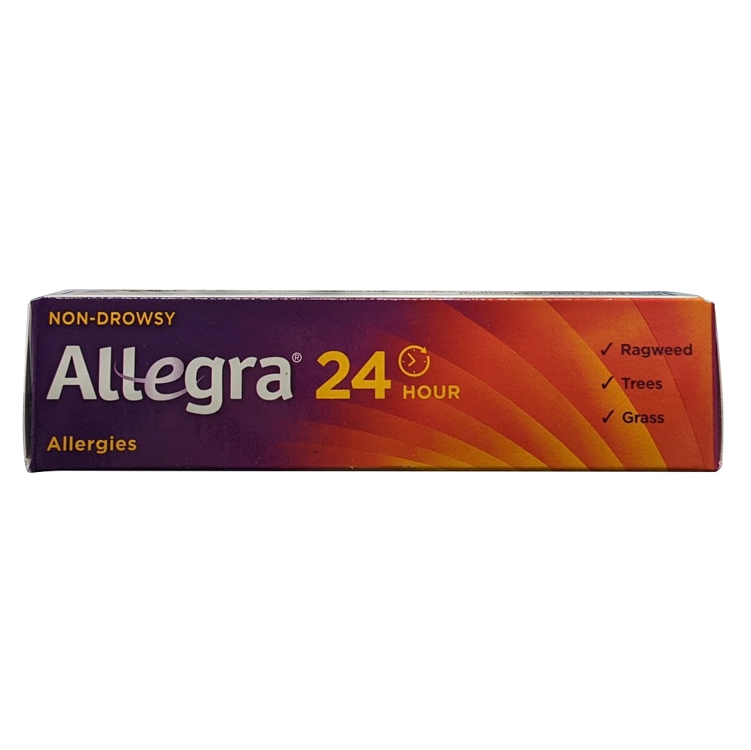 Features of Allegra Non Drowsy 24-hour Relief Fexofenadine Hydrochloride 120 mg (6 tablets) in English