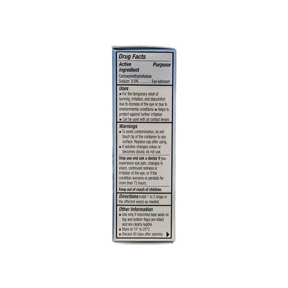 Ingredients, uses, warnings, directions for Allergan Refresh Contacts Lubricating Eye Drops (15 mL) in English