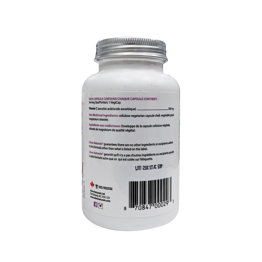 Ingredients for Alora Naturals Vitamin C 500 mg (90 capsules)