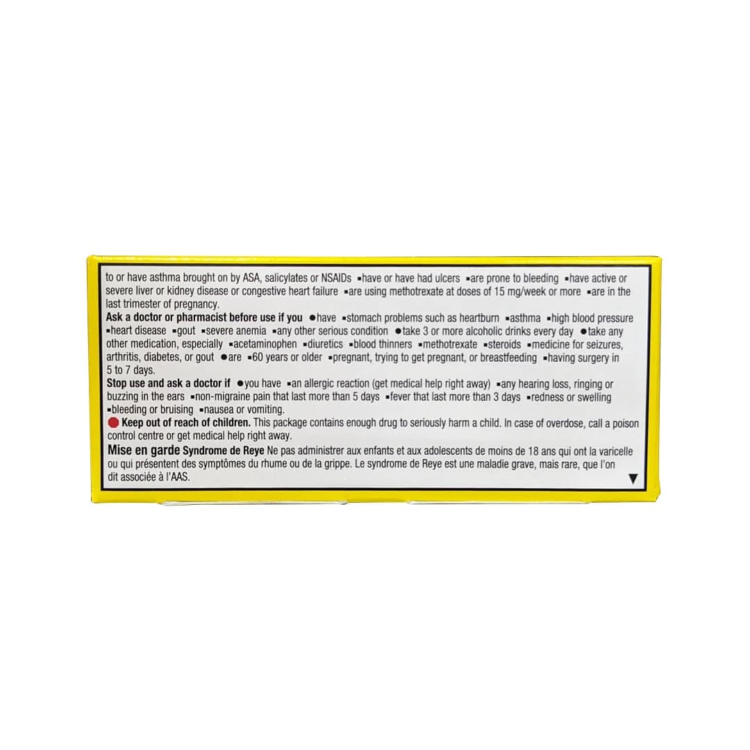 Warnings for Aspirin Regular Strength Acetylsalicylic Acid 500 mg (50 tablets)