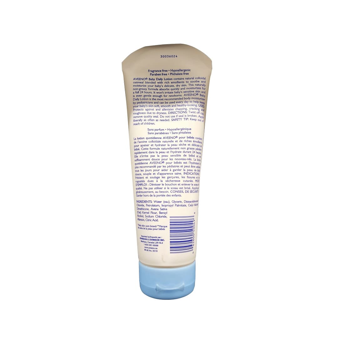 Description, directions, ingredients for Aveeno Baby Daily Lotion (227 mL)