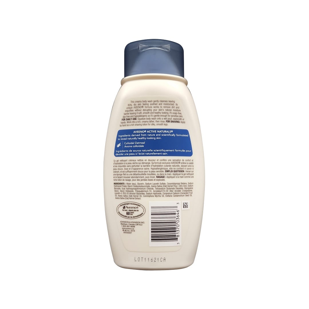 Description, directions, ingredients for Aveeno Skin Relief Body Wash Fragrance Free (354 mL)