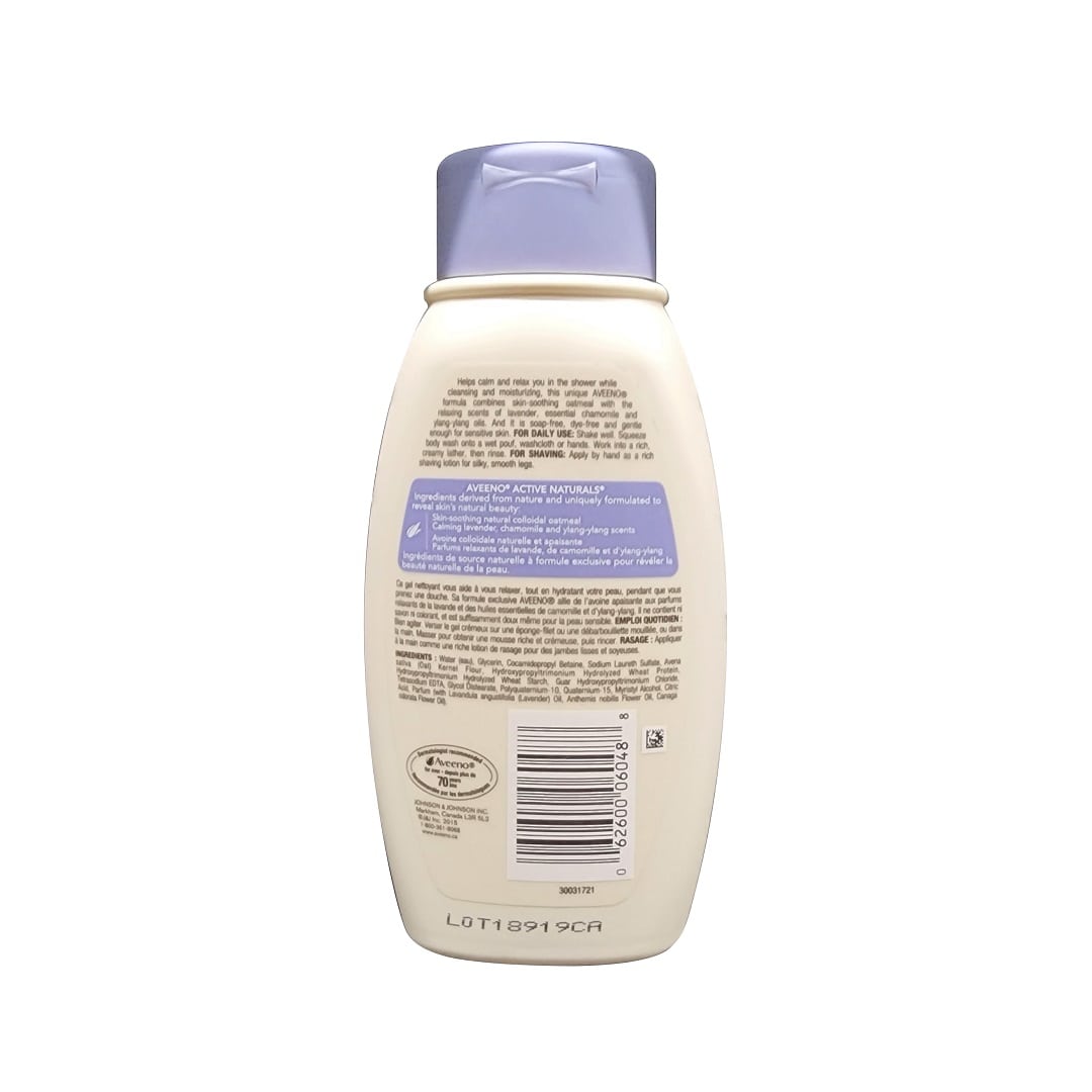 Description, directions, ingredients for Aveeno Stress Relief Body Wash (354 mL)