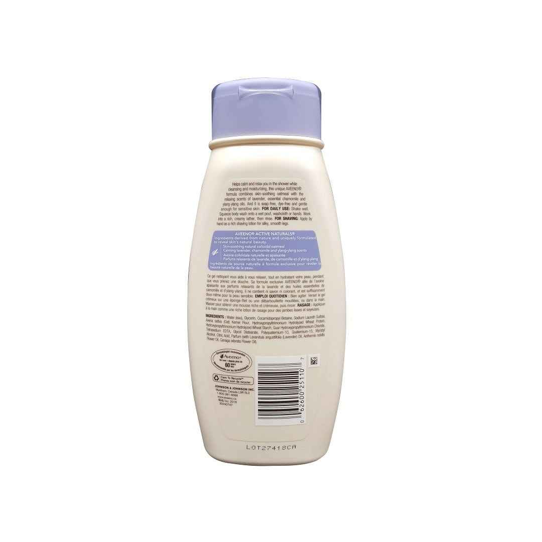 Description, directions, ingredients for Aveeno Stress Relief Body Wash (532 mL)
