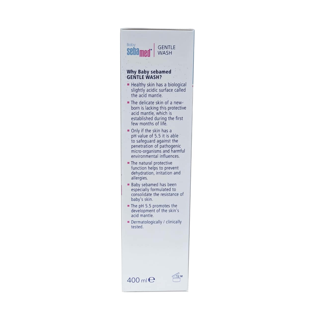 Product details for Baby Sebamed Gentle Wash for Delicate Skin with Allantoin 400 mL in French