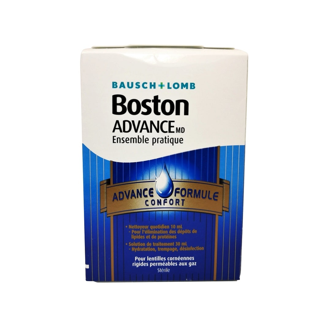 Product label for Bausch & Lomb Boston Advance Convenience Pack for Rigid Contact Lens in French