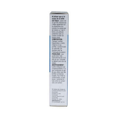 Description, ingredients, dosage, and warnings for Bausch & Lomb Liposic Ophthalmic Gel (10g) in French