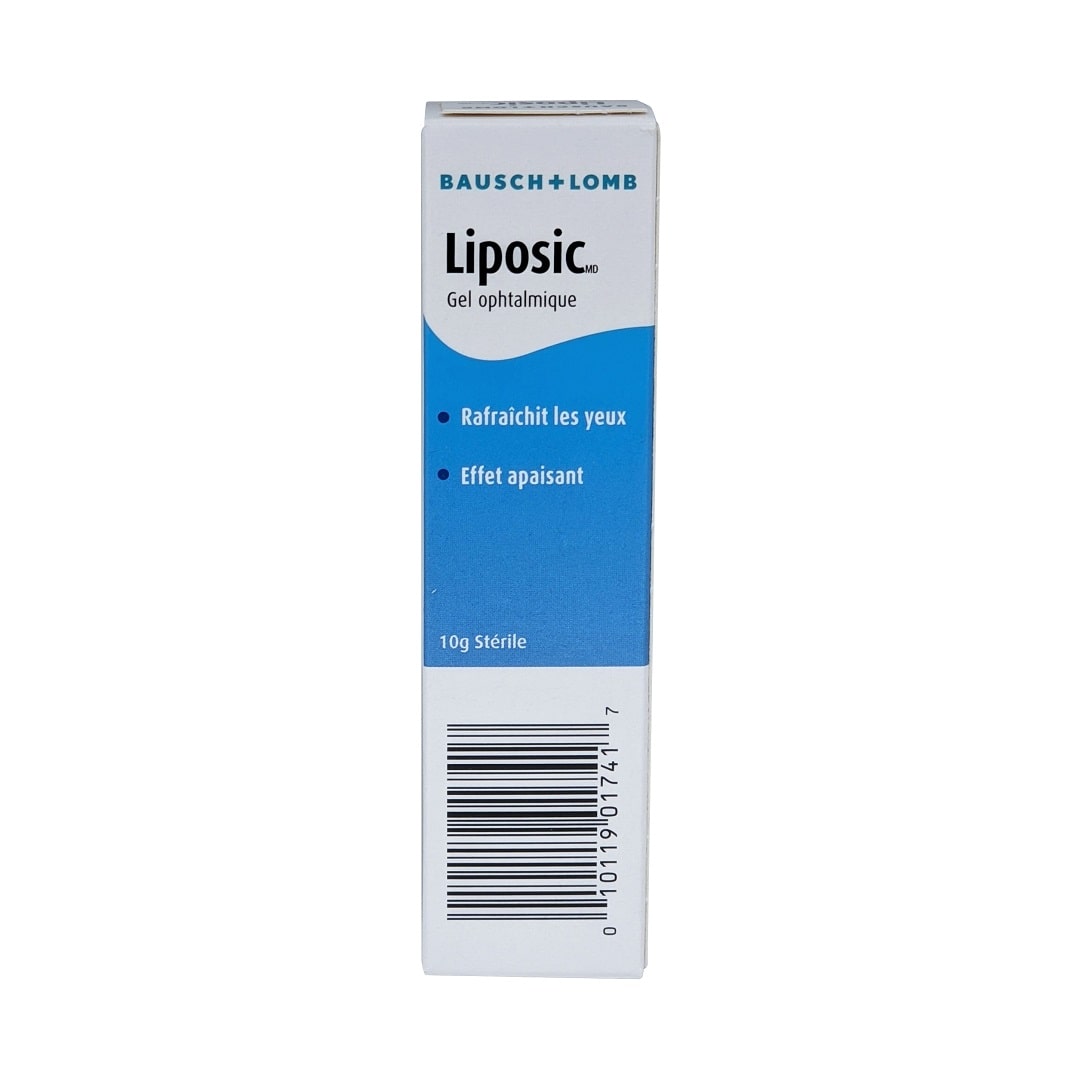 Product label for Bausch & Lomb Liposic Ophthalmic Gel (10g) 2 of 2
