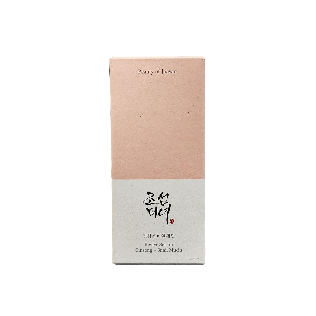 Product label for Beauty of Joseon Revive Serum Ginseng + Snail Mucin (30 mL)