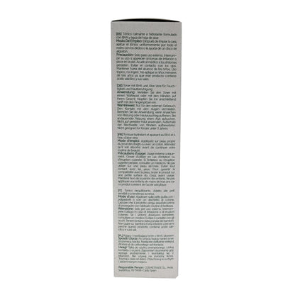 Ingredients, directions, caution for Benton Aloe BHA Skin Toner in Spanish, German, French, and Italian