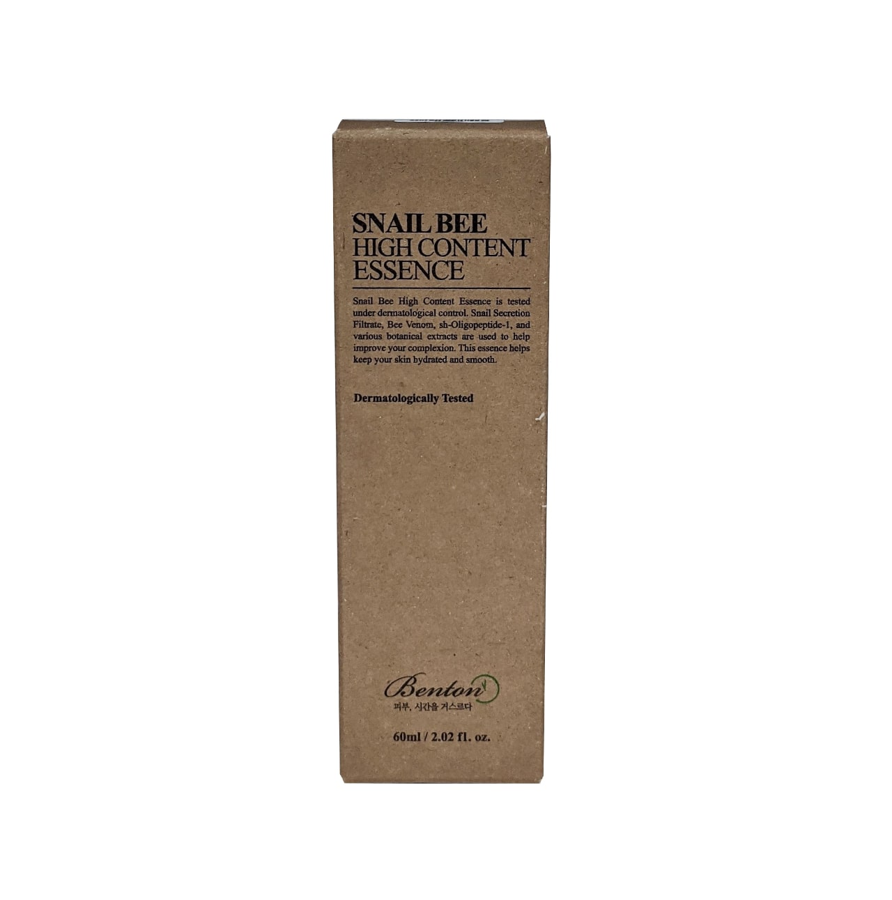 Product label for Benton Snail Bee High Content Essence