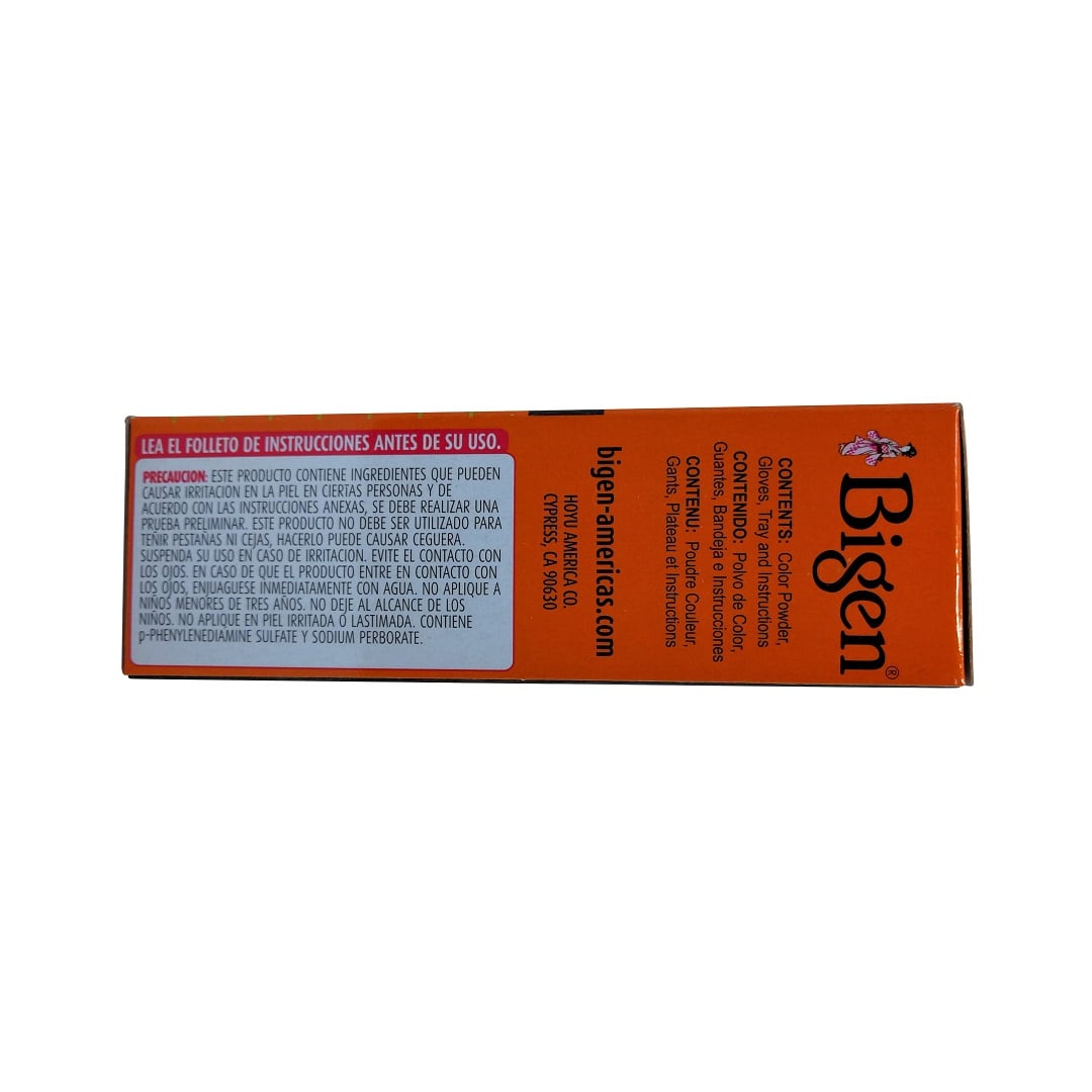 Cautions for Bigen Permanent Powder Hair Colour #58 Black Brown (6 grams) in Spanish