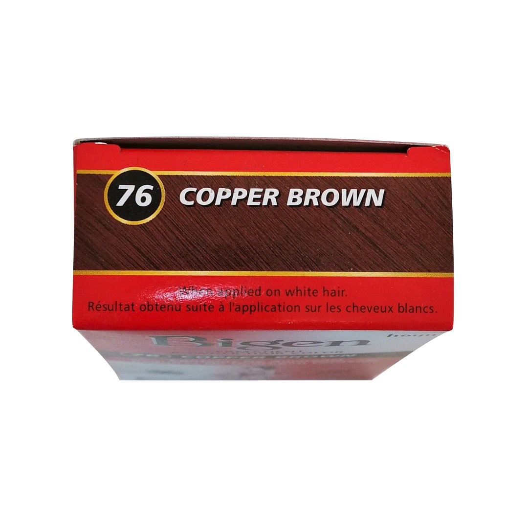 Colour swatch for Bigen Permanent Powder Hair Colour #76 Copper Brown (6 grams)