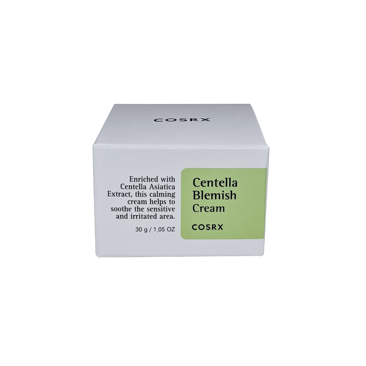 Product label for COSRX Centella Blemish Cream