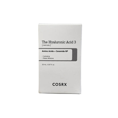 Product label for COSRX The Hyaluronic Acid 3 (20 mL)