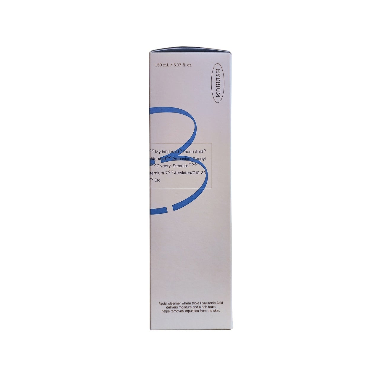 Product label for COSRX Triple Hyaluronic Moisturizing Cleanser (150 mL)