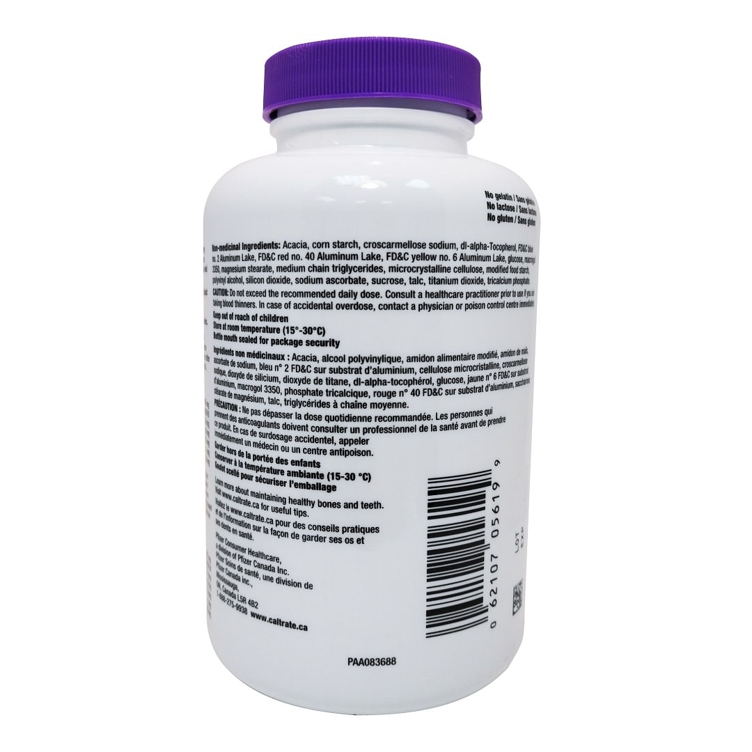 Warnings for Caltrate Plus Calcium + Vitamin D3 176 tabs