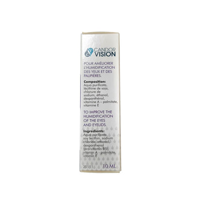 Ingredients for CandorVision Calmo Eye Spray (10 mL)