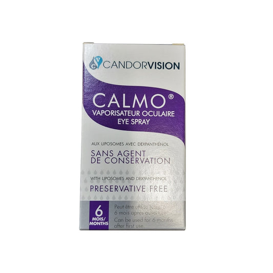 Product label for CandorVision Calmo Eye Spray (10 mL)