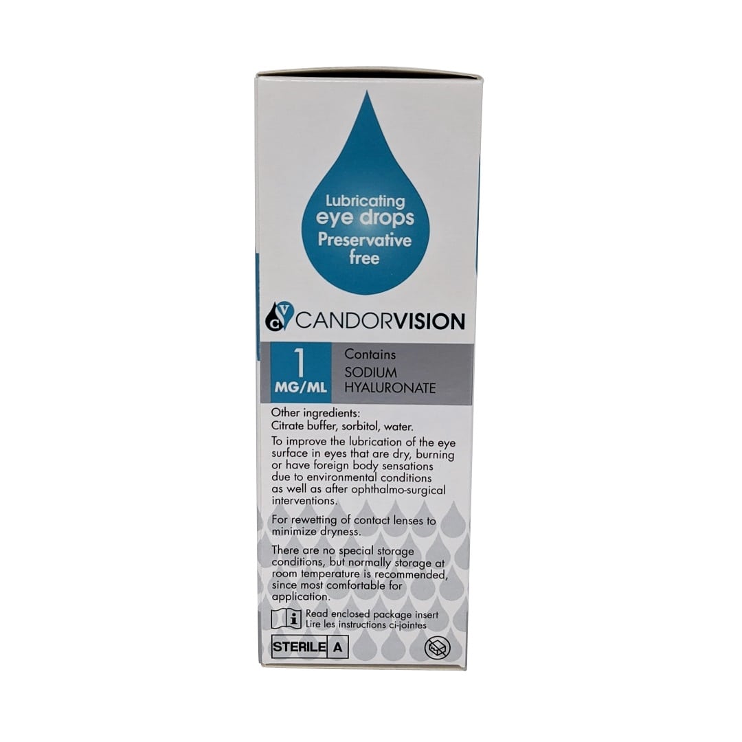 Ingredients for CandorVision Hylo Lubricating Eye Drops (10 mL) in English