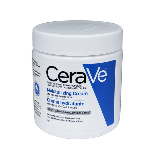 Product label for CeraVe Moisturizing Cream for Normal to Dry Skin 539g