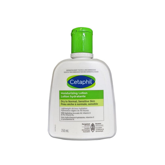 Product label for Cetaphil Moisturizing Lotion (250 mL)