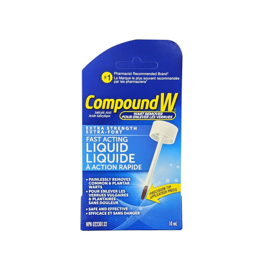 Product Label for Compound W Extra Strength Fast Acting Liquid (10 mL)