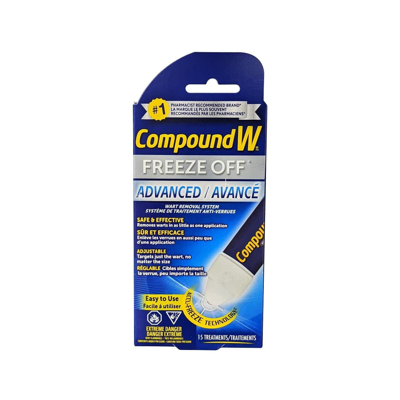 Product Label for Compound W Freeze Off Advanced (15 count)
