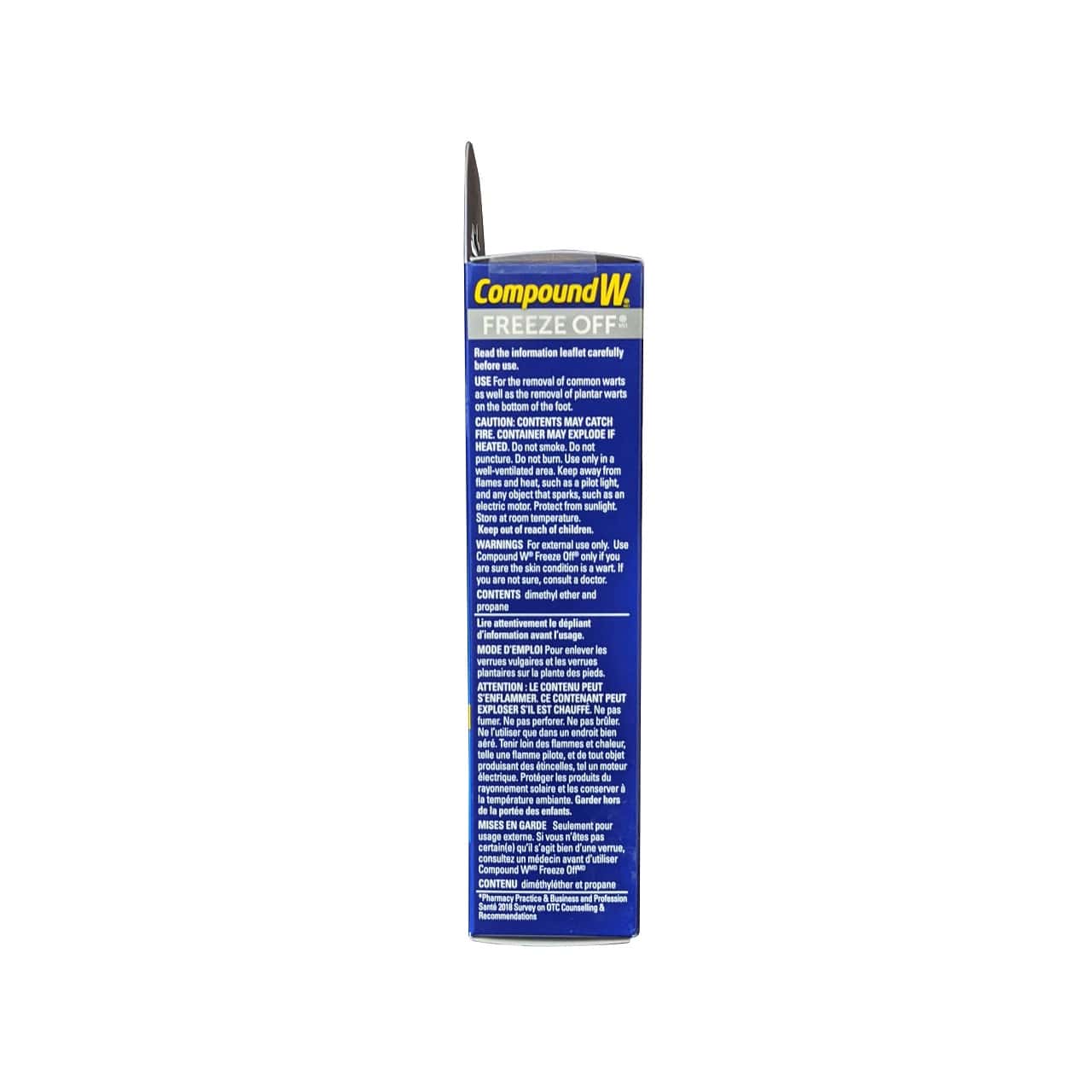 Use, Cautions, Warnings, Contents for Compound W Freeze Off Liquid (12 count)