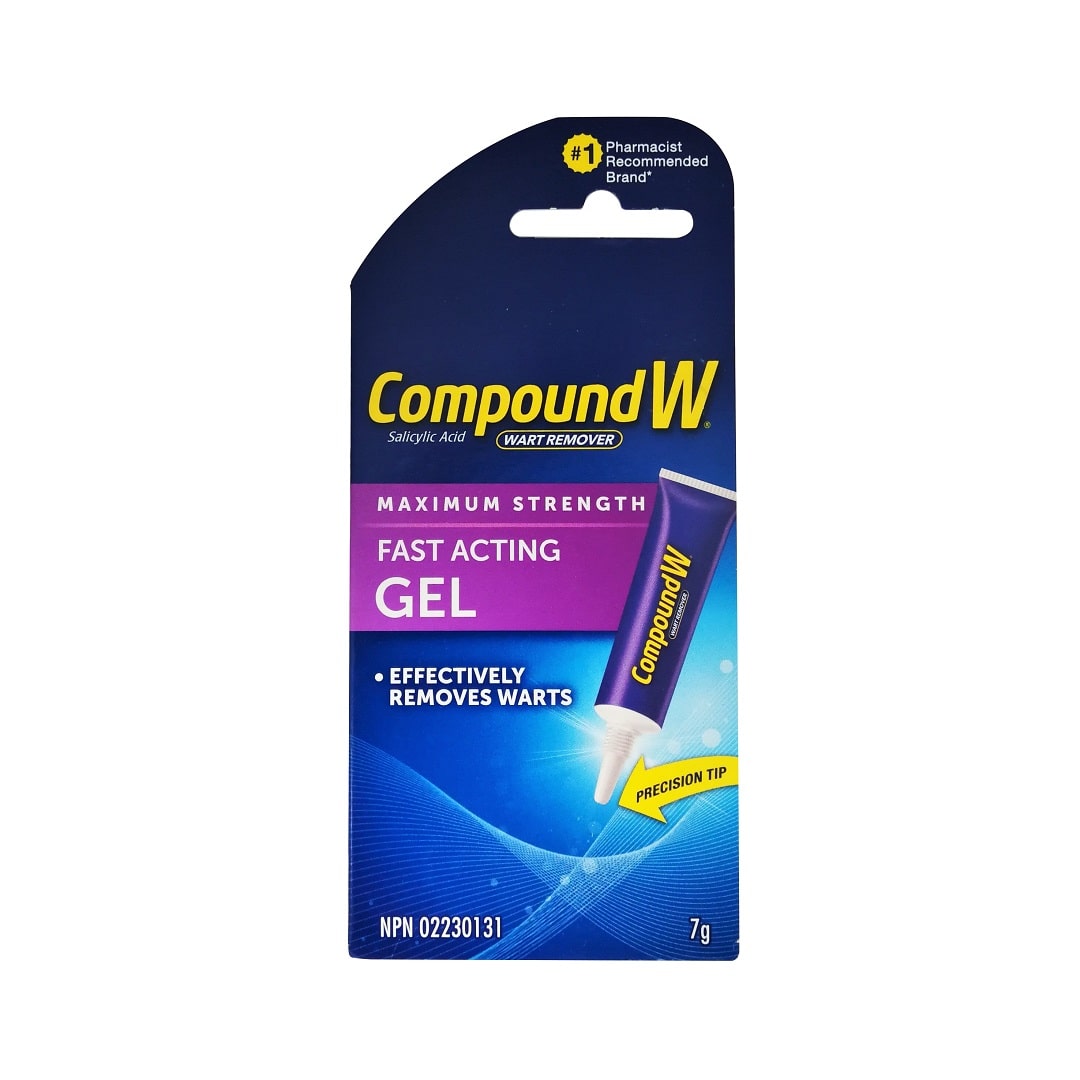 Product label for Compound W Maximum Strength Fast Acting Gel  in English