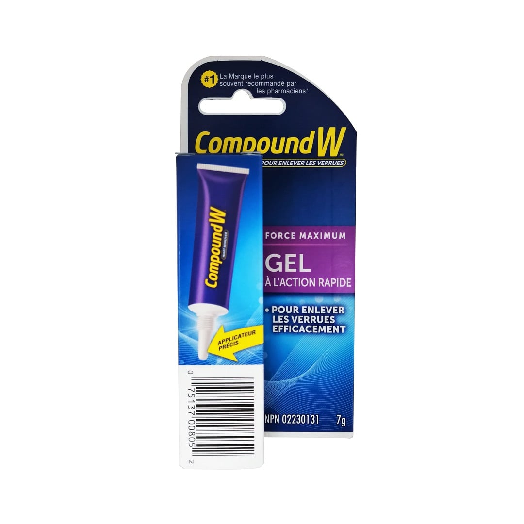 Product label for Compound W Maximum Strength Fast Acting Gel in French