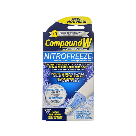 Product label for Compound W Nitro Freeze Spray
