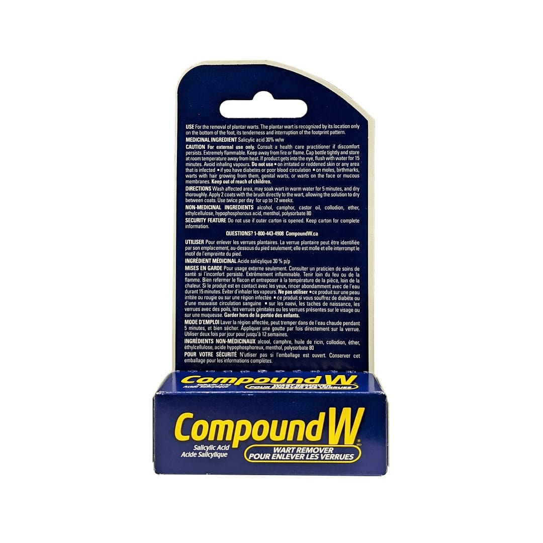 Uses, ingredients, caution, directions for Compound W Maximum Strength Liquid Wart Remover (10 mL)