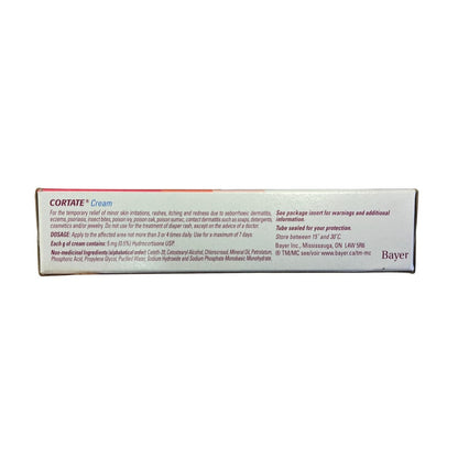 Description, dosage, and ingredients for Cortate Hydrocortisone Cream USP 0.5% (15 grams) in English