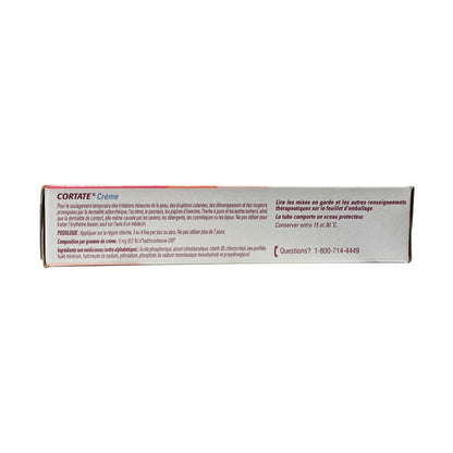 Description, dosage, and ingredients for Cortate Hydrocortisone Cream USP 0.5% (15 grams) in French
