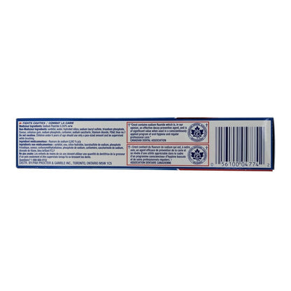 Ingredients and cautions for Crest Regular Toothpaste Cavity Protection (100mL)