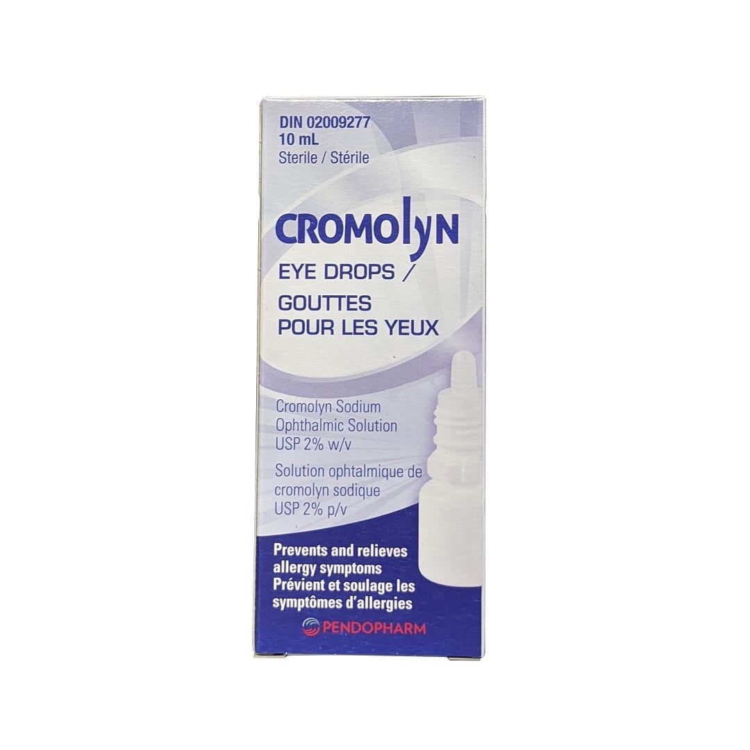 Product label for Cromolyn Eye Drops (10 mL)