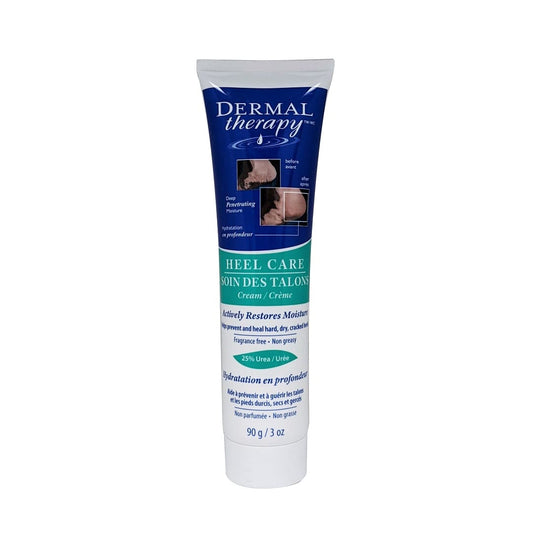 Product label for Dermal Therapy Heel Care (100 mL)