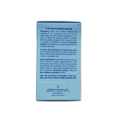 Directions, cautions, ingredients for Dermburo Astringent Solution (12 count) in ENglish