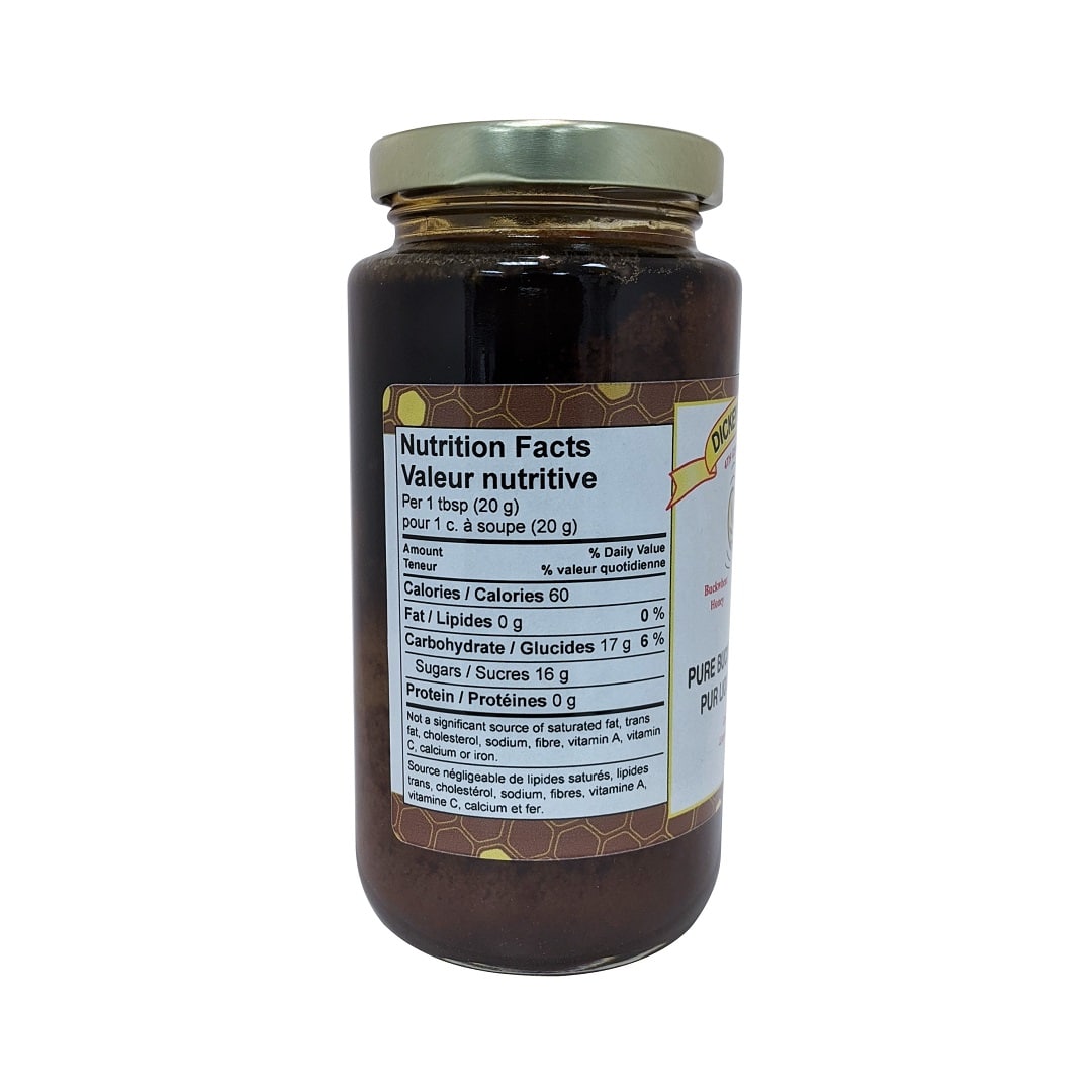 Nutrition facts for Dickey Bee Honey Pure Buckwheat Liquid Honey (500 g)