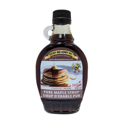 Product label for Dickey Bee Honey Pure Maple Syrup (250mL)