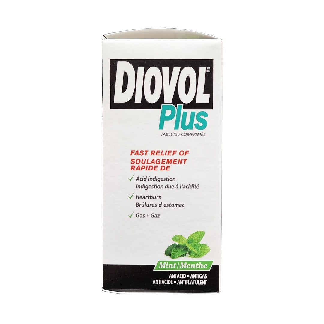 Features for Diovol Plus Antacid Mint Flavour (100 chewable tablets)