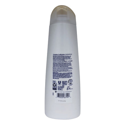 Description, directions, and ingredients for Dove Nutritive Solutions Complete Fortification Shampoo (355mL)