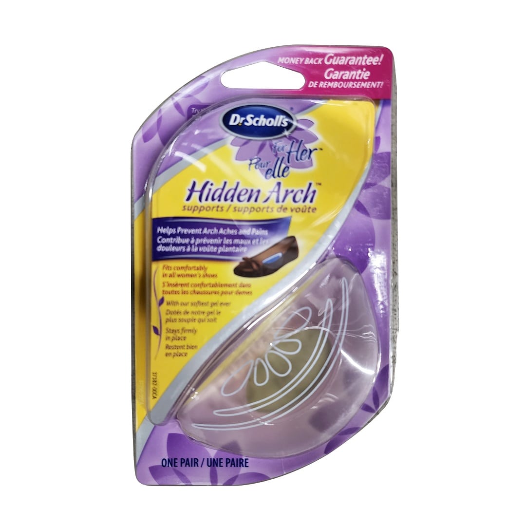 Product label for Dr. Scholl's for Her Hidden Arch Supports (1 pair)