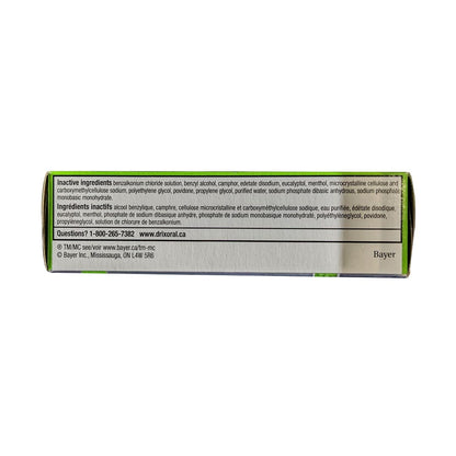 Ingredients for Drixoral No Drop Cooling Menthol Nasal Decongestant (15 mL)