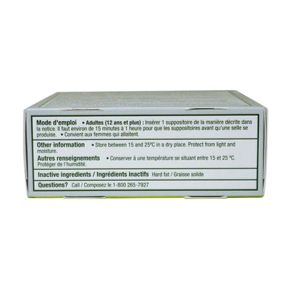 Directions and ingredients for Dulcolax Bisacodyl 10mg Suppositories (6 suppositories)