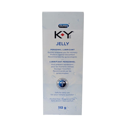 Product label for Durex K-Y Jelly Personal Lubricant  113g